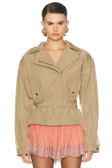 Saint Laurent Cropped Trench Coat | Thumbnail 1 Saint Laurent Cropped Trench Coat | Thumbnail 1