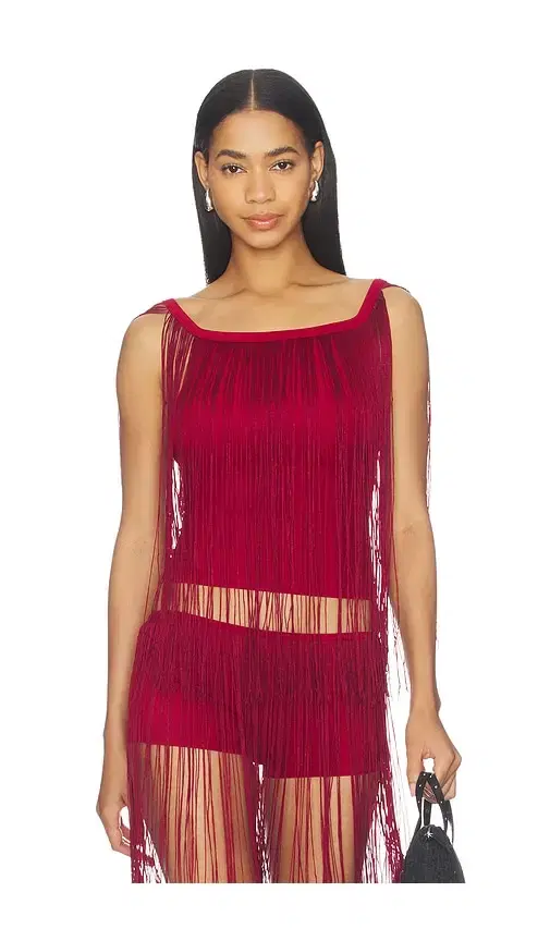 Long Fringe Tank Top