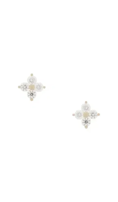 EF COLLECTION Diamond Fleur Stud Earring | Thumbnail 1 EF COLLECTION Diamond Fleur Stud Earring | Thumbnail 1