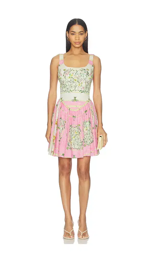 Falguni Shane Peacock Pink Odyssey Cotton Lycra Short Dress