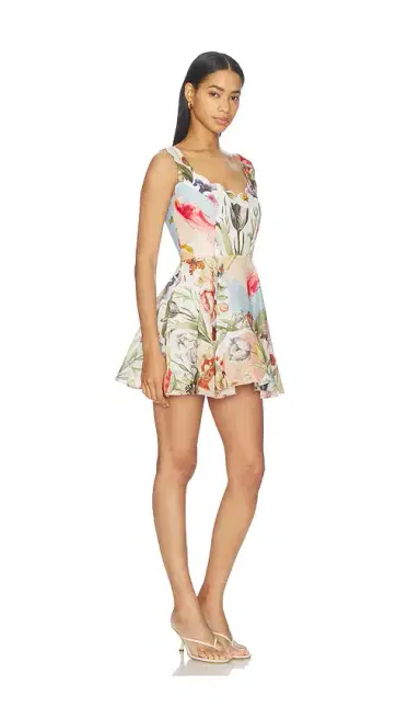 Falguni Shane Peacock Floral Sonata Short Dress | Thumbnail 2