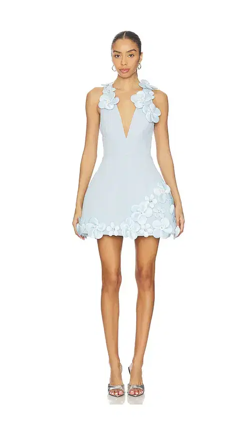 Bronx Banco Estelle Floral V-neck Mini Dress