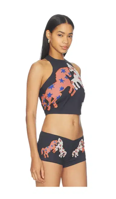 Understated Leather x REVOLVE Beaded Horse Top | Thumbnail 2 Understated Leather x REVOLVE Beaded Horse Top | Thumbnail 2