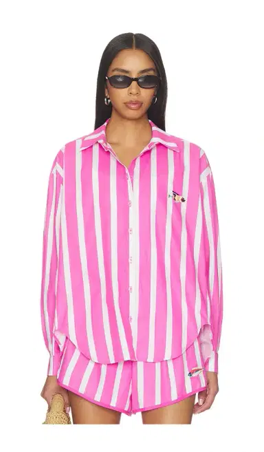 Nau Bikinis Striped Oxford Button Up | Thumbnail 1