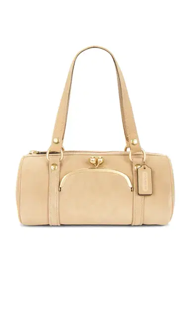 Coach Originals Suede Kisslock Barrel Bag | Thumbnail 1