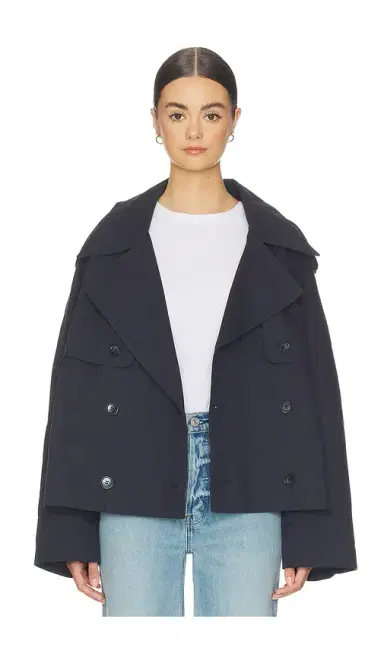 Elodie the Label Eleanor Cropped Trench Coat | Thumbnail 2 Elodie the Label Eleanor Cropped Trench Coat | Thumbnail 2
