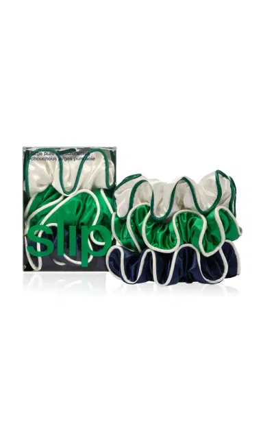 Slip Set-of-Three Large Silk Scrunchies | Thumbnail 1 Slip Set-of-Three Large Silk Scrunchies | Thumbnail 1