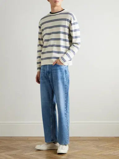 NN07 Sailor Crew 60019 Striped Organic Cotton-Jersey Sweater - Men | Thumbnail 2