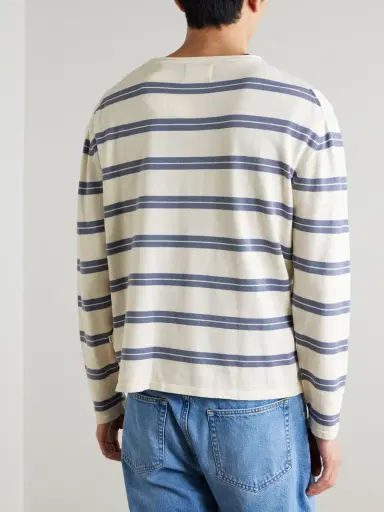 NN07 Sailor Crew 60019 Striped Organic Cotton-Jersey Sweater - Men | Thumbnail 3
