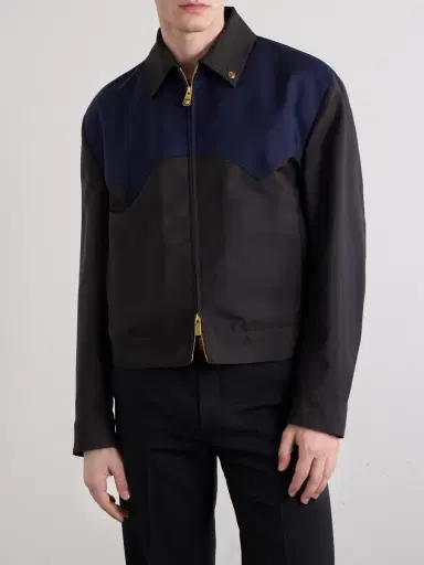Versace Wool and Mohair-Blend Blouson Jacket - Men | Thumbnail 3