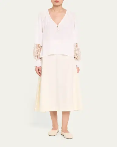 Ramy Brook Adelaide Cutout Embroidered Long-Sleeve Blouse | Thumbnail 2 Ramy Brook Adelaide Cutout Embroidered Long-Sleeve Blouse | Thumbnail 2