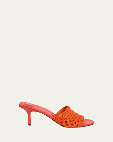 Jacquemus 75mm Les Cubisto Open-Knit Mules | Thumbnail 9