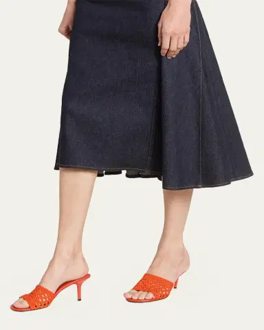 Jacquemus 75mm Les Cubisto Open-Knit Mules | Thumbnail 10