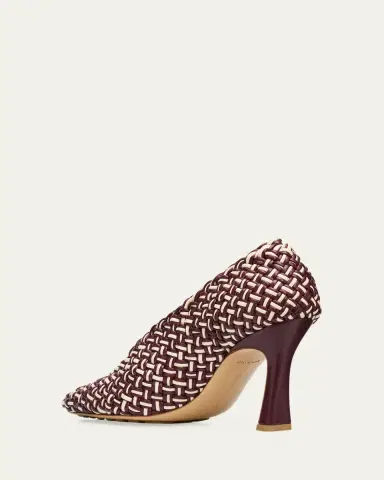 Bottega Veneta 90mm Sofia Intrecciato Leather Pumps | Thumbnail 2 Bottega Veneta 90mm Sofia Intrecciato Leather Pumps | Thumbnail 2