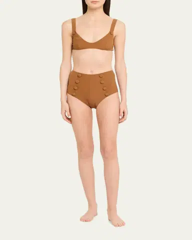 Lisa Marie Fernandez Magdalena High-Waist Two-Piece Swimsuit | Thumbnail 2 Lisa Marie Fernandez Magdalena High-Waist Two-Piece Swimsuit | Thumbnail 2