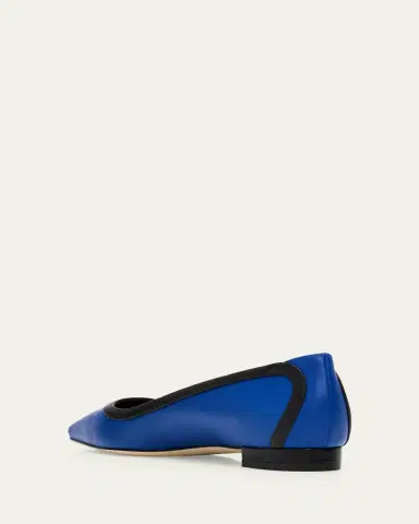 Manolo Blahnik Filotas Bicolor Leather Ballerina Flats | Thumbnail 2