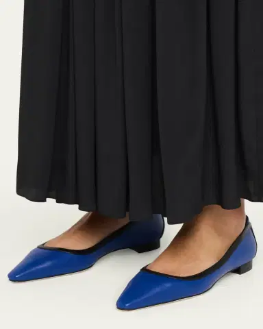 Manolo Blahnik Filotas Bicolor Leather Ballerina Flats | Thumbnail 4