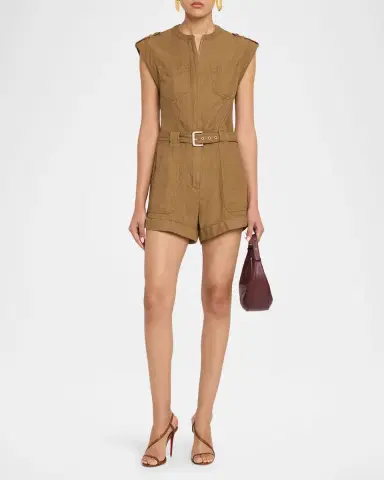 Simkhai Tinka Belted Romper | Thumbnail 6