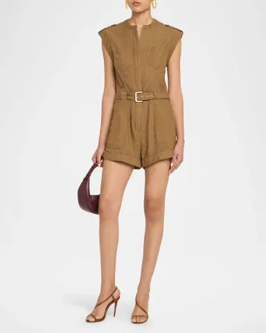Simkhai Tinka Belted Romper | Thumbnail 8