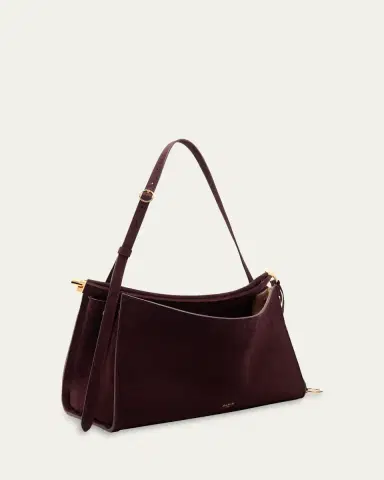 Alaïa Le Click Large East-West Suede Shoulder Bag | Thumbnail 4 Alaïa Le Click Large East-West Suede Shoulder Bag | Thumbnail 4