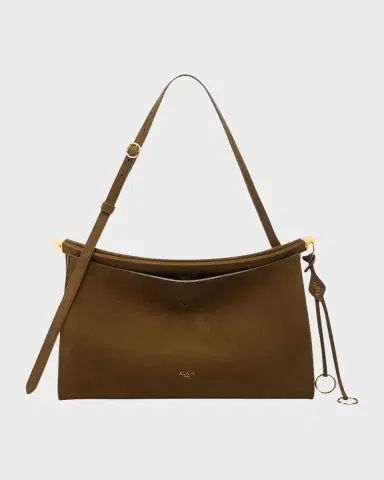 Alaïa Le Click Large East-West Suede Shoulder Bag | Thumbnail 7 Alaïa Le Click Large East-West Suede Shoulder Bag | Thumbnail 7