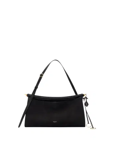 Alaïa Le Click Large East-West Suede Shoulder Bag | Thumbnail 1 Alaïa Le Click Large East-West Suede Shoulder Bag | Thumbnail 1
