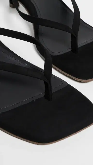 TKEES Square Toe Julia Suede Sandals Sable Suede 8 | Thumbnail 6