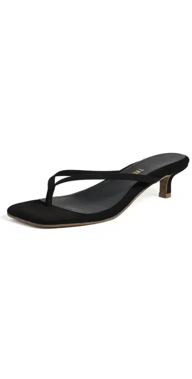 TKEES Square Toe Julia Suede Sandals Sable Suede 8 | Thumbnail 1