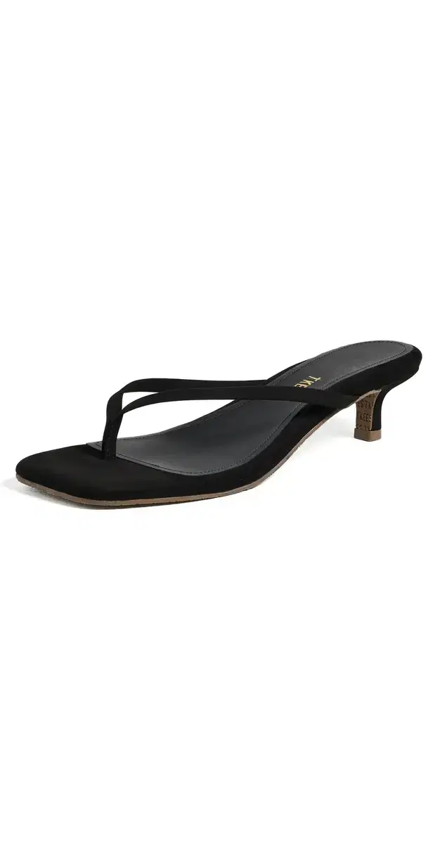 TKEES Square Toe Julia Suede Sandals Sable Suede
