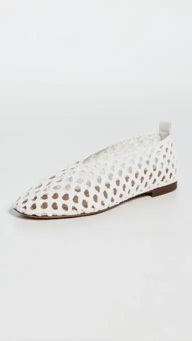 Mansur Gavriel Woven Ballerina Flats White | Thumbnail 2