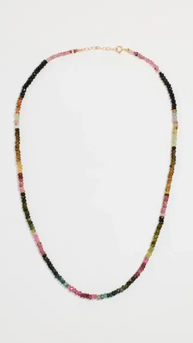 JIA JIA October Tourmaline Beaded Necklace Tourmaline One Size | Thumbnail 2