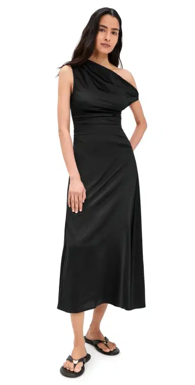 Staud Phare Silk Dress Black 4 | Thumbnail 1