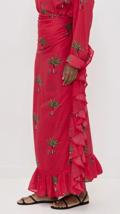 Coniglio Palm Beach Ruffle Power Pareo Petit Palm Red 3 | Thumbnail 4
