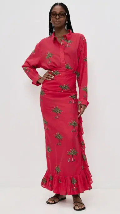 Coniglio Palm Beach Ruffle Power Pareo Petit Palm Red 3 | Thumbnail 5