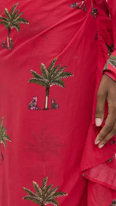 Coniglio Palm Beach Ruffle Power Pareo Petit Palm Red 3 | Thumbnail 6