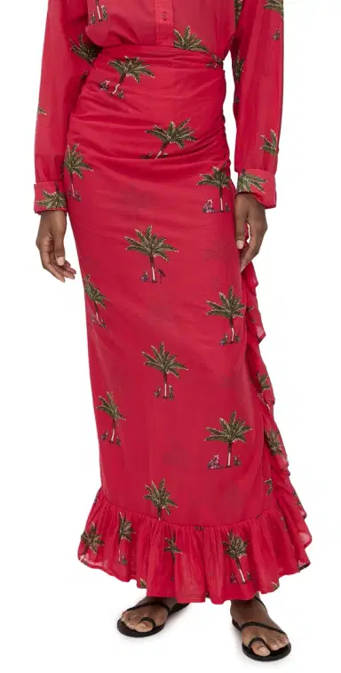 Coniglio Palm Beach Ruffle Power Pareo Petit Palm Red 3 | Thumbnail 1