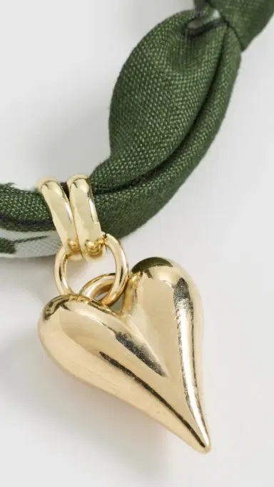 By Adina Eden Gold Heart Pendant Scarf Necklace Gold One Size | Thumbnail 5