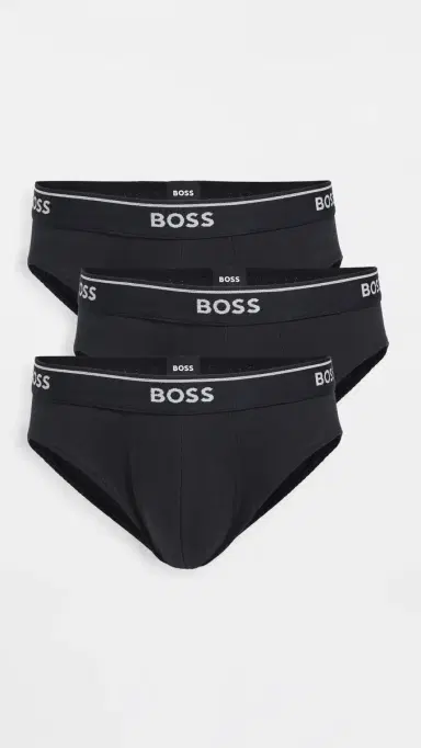 BOSS Classic Cotton Briefs 3 Pack Black S | Thumbnail 2