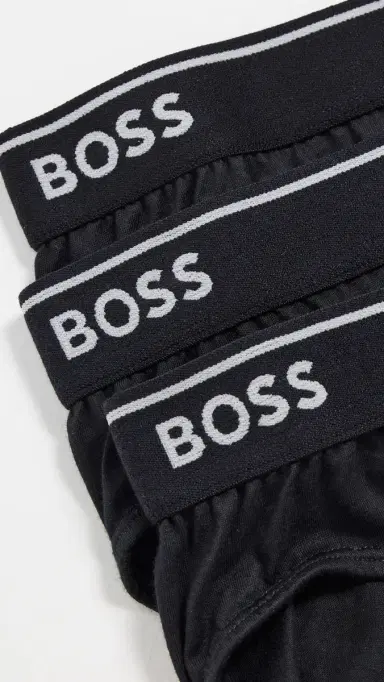 BOSS Classic Cotton Briefs 3 Pack Black S | Thumbnail 4