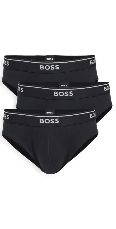 BOSS Classic Cotton Briefs 3 Pack Black S | Thumbnail 1
