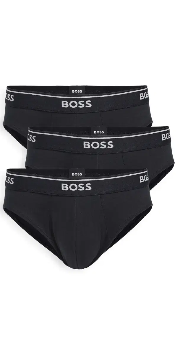 BOSS Classic Cotton Briefs 3 Pack Black