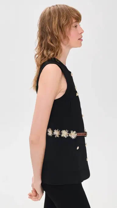 Cinq à Sept Sunflare Belt Kole Vest Black/Champagne | Thumbnail 4 Cinq à Sept Sunflare Belt Kole Vest Black/Champagne | Thumbnail 4