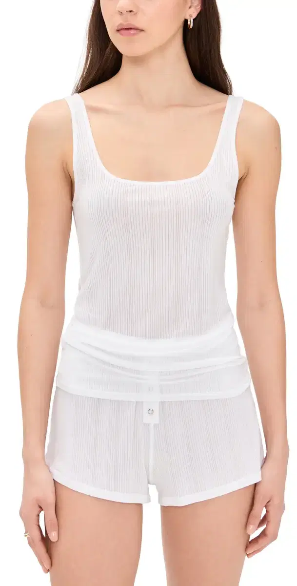 Negative Whipped A-Top White