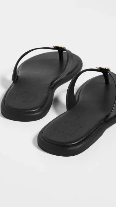 Dolce Vita Jaina Thong Sandals Black Leather | Thumbnail 4