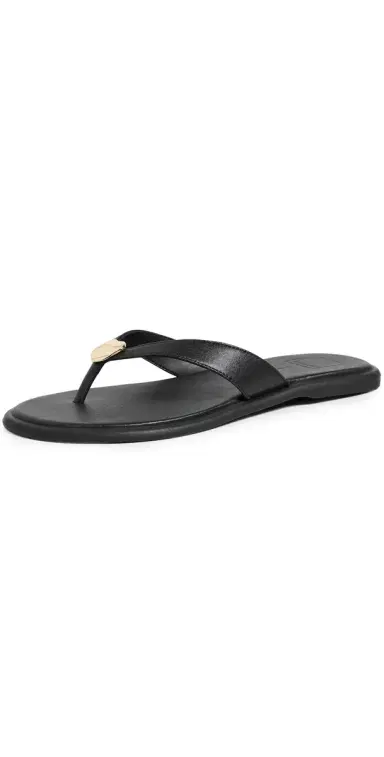 Dolce Vita Jaina Thong Sandals Black Leather | Thumbnail 1