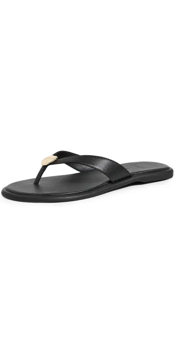 Jaina Thong Sandals Black Leather