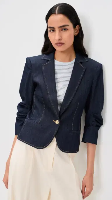 Cinq à Sept Petit Denim Khloe Blazer | Thumbnail 2 Cinq à Sept Petit Denim Khloe Blazer | Thumbnail 2