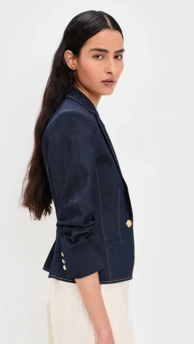 Cinq à Sept Petit Denim Khloe Blazer | Thumbnail 4 Cinq à Sept Petit Denim Khloe Blazer | Thumbnail 4