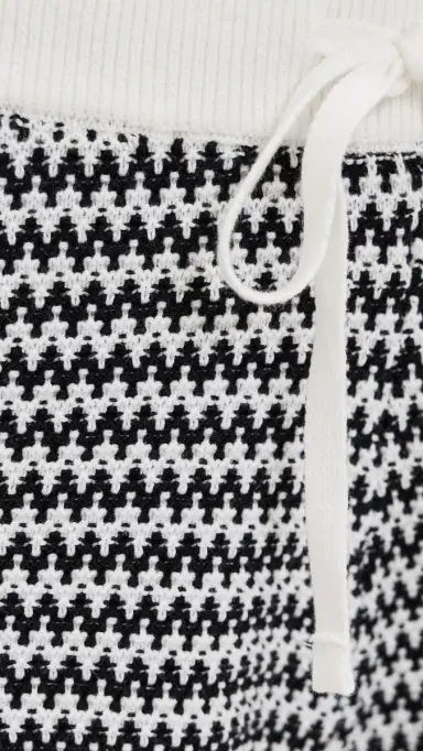 Varley Villiers Knit Shorts now White/Black | Thumbnail 6