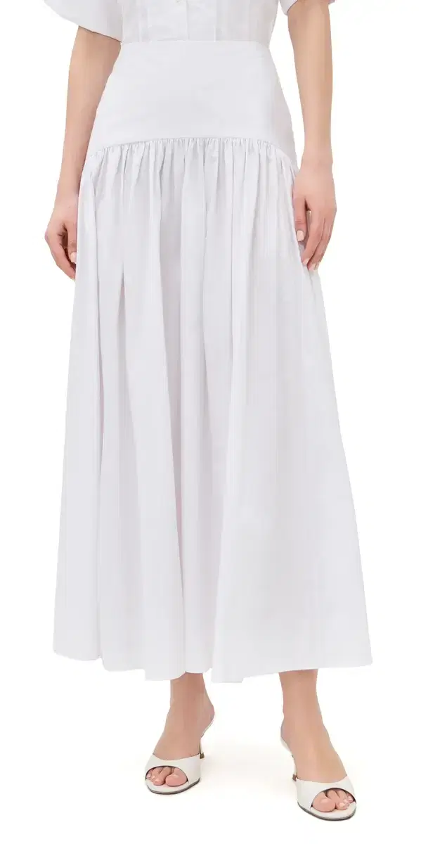 STAUD Procida Skirt White